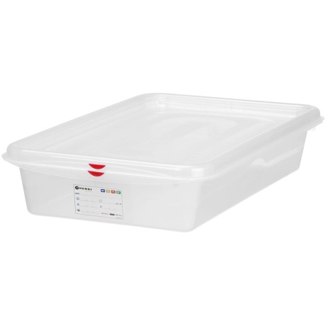 Nádoba GN 2/3, polypropylen, HENDI, GN 2/3, 9L, Průhledná, 354x325x(H)100mm