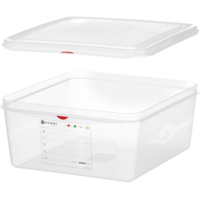Nádoba GN 2/3, polypropylen, HENDI, GN 2/3, 13,5L, Průhledná, 354x325x(H)150mm