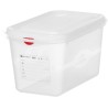 Polypropylenová nádoba GN 1/4, HENDI, GN 1/4, 4,3L, Průhledná, 265x162x(H)150mm, Obdélníkové
