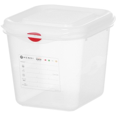 Nádoba GN 1/6, polypropylen, HENDI, GN 1/6, 2,6L, Průhledná, 176x162x(H)150mm, Obdélníkové