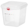 Nádoba GN 1/6, polypropylen, HENDI, GN 1/6, 2,6L, Průhledná, 176x162x(H)150mm, Obdélníkové