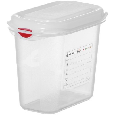 Nádoba GN 1/9, polypropylen, HENDI, GN 1/9, 1,5L, Průhledná, 176x108x(H)150mm, Obdélníkové