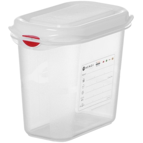 Nádoba GN 1/9, polypropylen, HENDI, GN 1/9, 1,5L, Průhledná, 176x108x(H)150mm, Obdélníkové