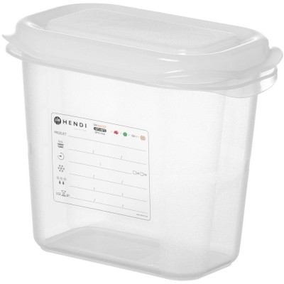 Nádoba GN 1/9, polypropylen, HENDI, GN 1/9, 1,5L, Průhledná, 176x108x(H)150mm, Obdélníkové