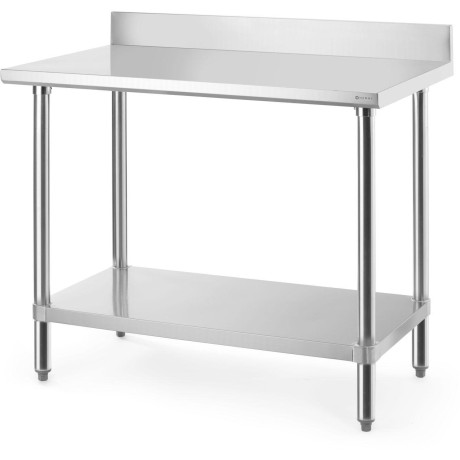 Pracovní stůl se zadním panelem, HENDI, Budget Line, 1000x600x(H)950mm