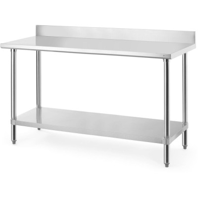 Pracovní stůl se zadním panelem, HENDI, Budget Line, 1600x600x(H)950mm