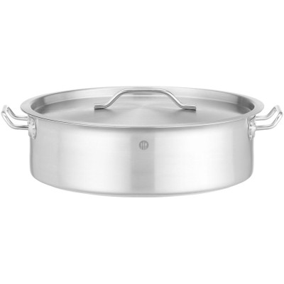 Pečicí nádoba s víkem, HENDI, 10,8L, ⌀360x(H)139mm