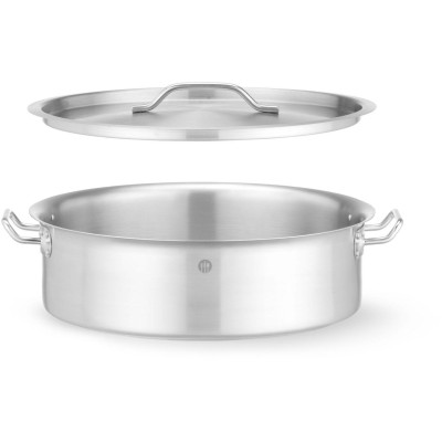 Pečicí nádoba s víkem, HENDI, 10,8L, ⌀360x(H)139mm
