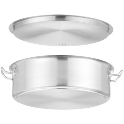 Pečicí nádoba s víkem, HENDI, 10,8L, ⌀360x(H)139mm
