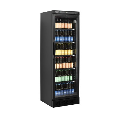 CEV 425 BLACK Chladicí skříň prosklené dveře