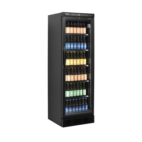 CEV 425 BLACK Chladicí skříň prosklené dveře