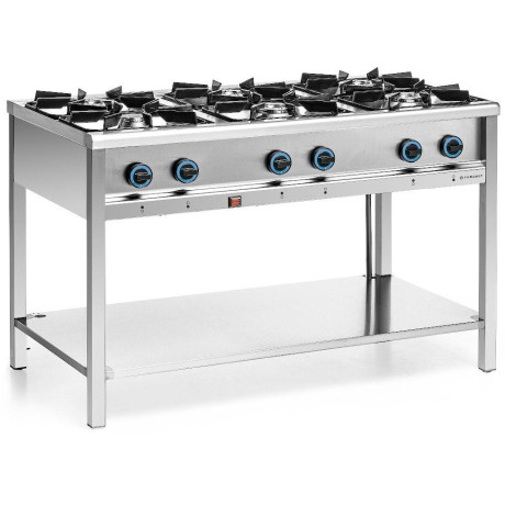 Gastronomická plynová kuchyně 6-hořáková, 34,4 kW | FORGAST FG09456