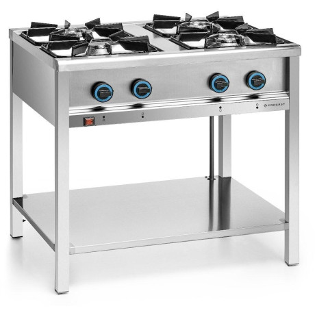 Gastronomická plynová kuchyně 4-hořáková s dolní policí, 22,9 kW | FORGAST FG09450