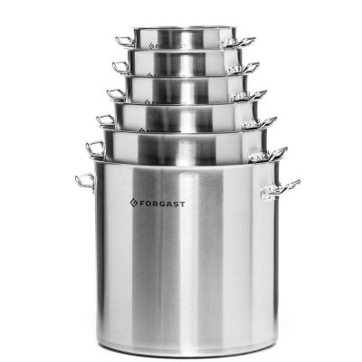 Vysoký hrnec z nerezové oceli s poklicí, 98 l, průměr 50 cm | FORGAST FG02098