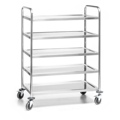 Nerezový skládací vozík s 5 policemi FORGAST FG01005