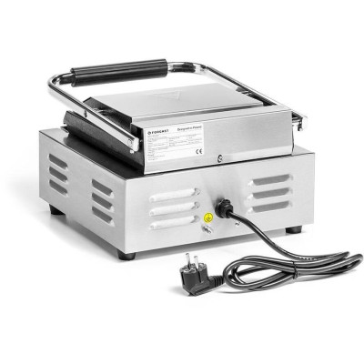 Jednoduchý kontaktní gril, žebrované desky, 1.8 kW | FORGAST FG09203