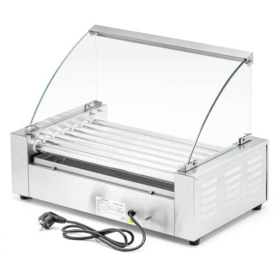 Rolkova opékačka párečků se skleněným krytem, 7 válečků, 1.05 kW, 230 V | FORGAST FG09600