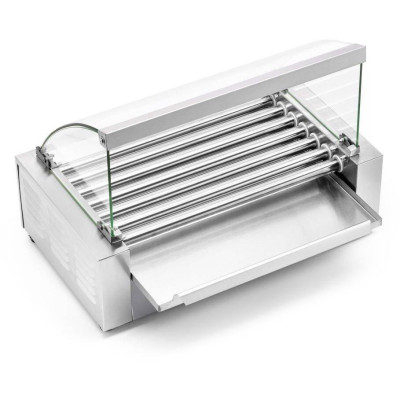 Rolkova opékačka párečků se skleněným krytem, 7 válečků, 1.05 kW, 230 V | FORGAST FG09600
