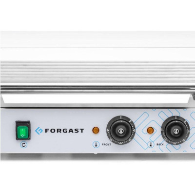 Rolkova opékačka párečků se skleněným krytem, 7 válečků, 1.05 kW, 230 V | FORGAST FG09600