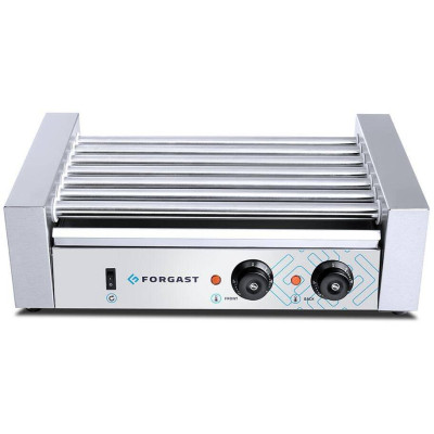 Rotační opékač párků bez skla, 7 válečků, 1.4 kW, 230 V | FORGAST FG09602