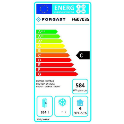 Chladicí skříň 1-dveřová 360 l, lakovaná, bílá | FORGAST FG07035