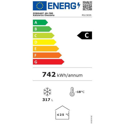 Mrazicí skříň 1-dveřová 360 l, lakovaná, bílá | FORGAST FG08035