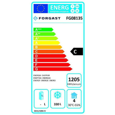 Mrazicí skříň 1-dveřová 360 l, z nerezové oceli | FORGAST FG08135