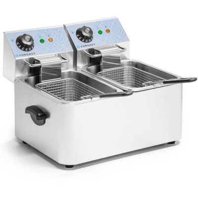 Elektrická fritéza 2-komorová 2x4 l, 2x2 kW, 230 V | FORGAST FG09024