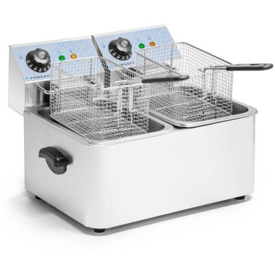 Elektrická fritéza 2-komorová 2x4 l, 2x2 kW, 230 V | FORGAST FG09024