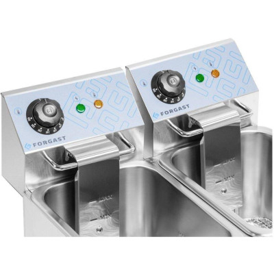 Elektrická fritéza 2-komorová 2x4 l, 2x2 kW, 230 V | FORGAST FG09024