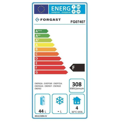 Forgast 7 GN 1/4 prosklená chladicí vitrína FORGAST FG07407