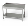 Nerezový pracovní stůl s policí 150x60x85 cm | FORGAST