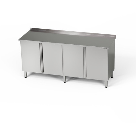 Nerezový pracovní stůl se 2 skříňkami 180x70x85 cm | FORGAST