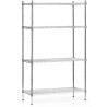 Skladovací regál z chromované oceli, 4 police, 91x45,5x180 cm skládací | FORGAST FG15132