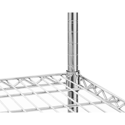 Skladovací regál z chromované oceli, 4 police, 91x45,5x180 cm skládací | FORGAST FG15132