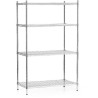 Skladový regál z chromované oceli, 4 police, 91x61x180 cm skládací | FORGAST FG15136