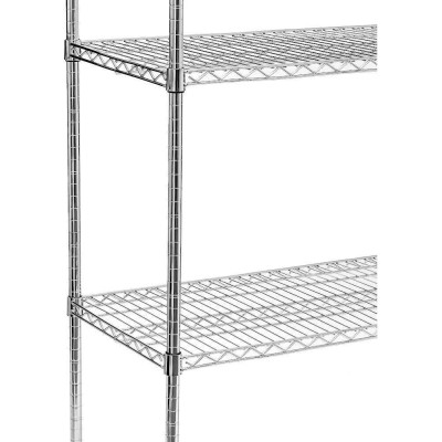 Skladový regál z chromované oceli, 4 police, 122x61x180 cm skládací | FORGAST FG15138