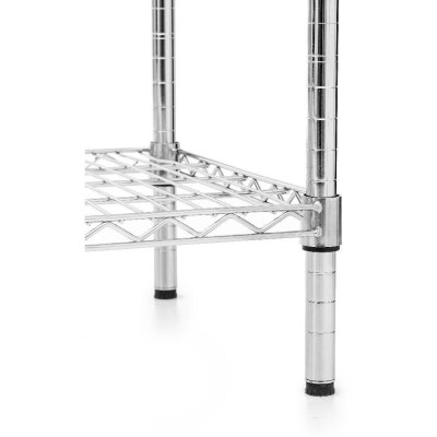 Skladový regál z chromované oceli, 4 police, skládací 182x61x180 cm | FORGAST FG15140