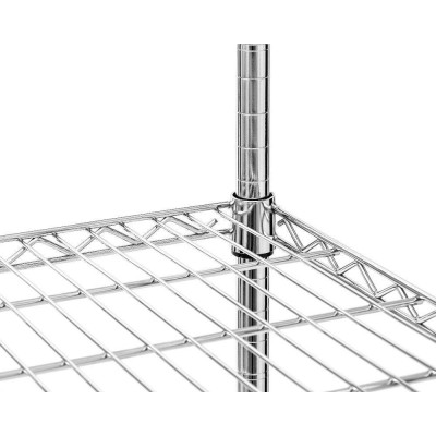Skladový regál z chromované oceli, 4 police, 152x61x180 cm skládací | FORGAST FG15139
