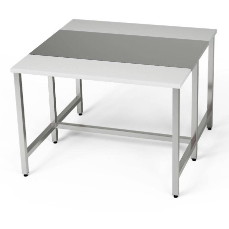 Centrální pracovní stůl se 2 krájecími prvky 130x120x85 cm | FORGAST