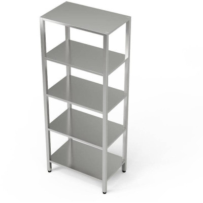 Nerezový regál s 5 policemi 100x70x200 cm | FORGAST