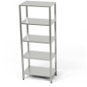 Nerezový regál s 5 policemi 110x70x200 cm | FORGAST