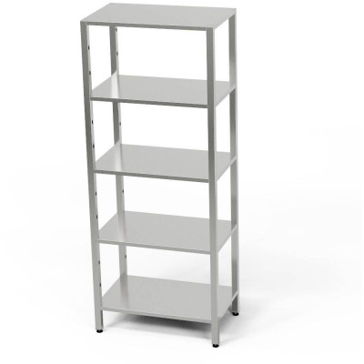 Nerezový regál s 5 policemi - 3 nastavitelné police 110x70x180 cm | FORGAST