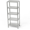 Nerezový pětidílný regál 100x70x180 cm | FORGAST