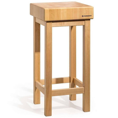 Dřevěný řeznický špalek 40x50x20 cm na podstavci | FORGAST FG12241