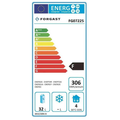 Forgast 4 GN 1/4 prosklená chladicí vitrína FORGAST FG07225