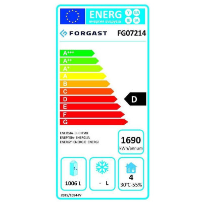 Chladicí skříň 2-dveřová GN 2/1 1476 l, lakovaná, bílá | FORGAST FG07214