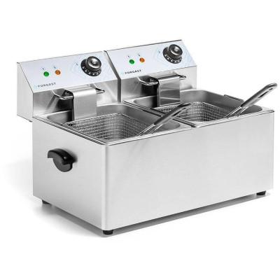 Elektrická fritéza 2-komorová 2x8 l, 2x3,2 kW, 230 V | FORGAST FG09028