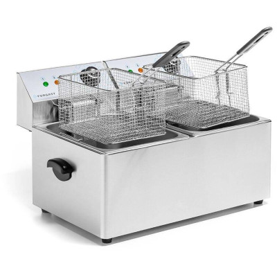 Elektrická fritéza 2-komorová 2x8 l, 2x3,2 kW, 230 V | FORGAST FG09028