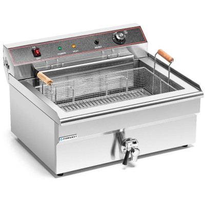 Elektrická smažicí pánev 1-komorová 20 l, 4,8 kW, studená zóna | FORGAST FG09017